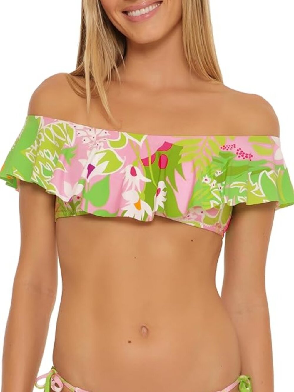 Trina Turk 'La Palma' Off-The-Shoulder Bandeau Bikini Top, Multicolor